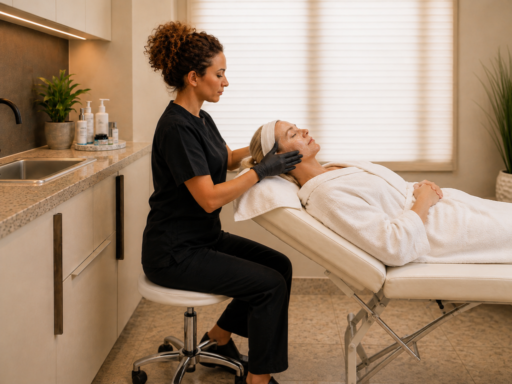 Moisturization facial with gentle enzyme exfoliation