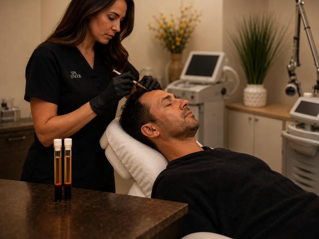 PRP (platelet-rich plasma) hair restoration